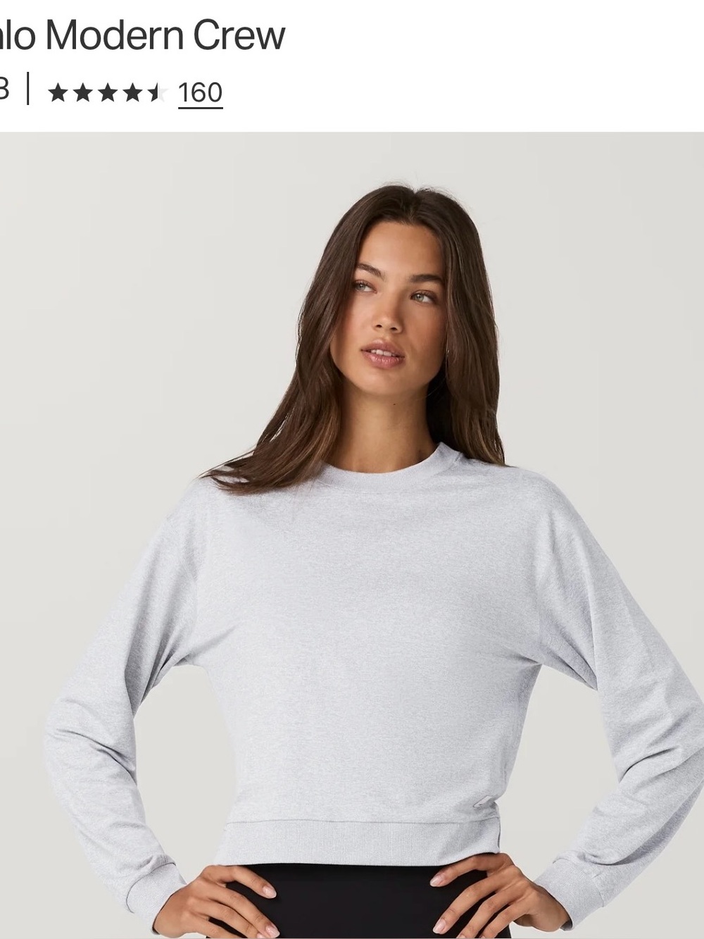 Vuori Halo Modern Crew & Performance Jogger SET – Light Gray - Like New